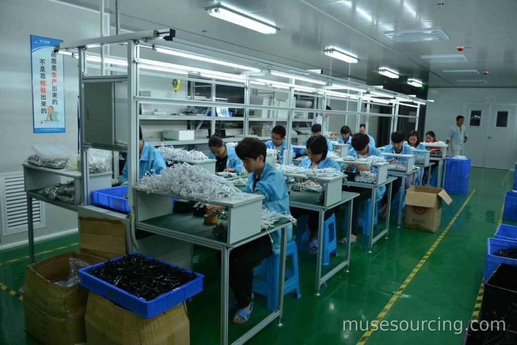 Assembly line at a partner factory in the Greater Bay Area